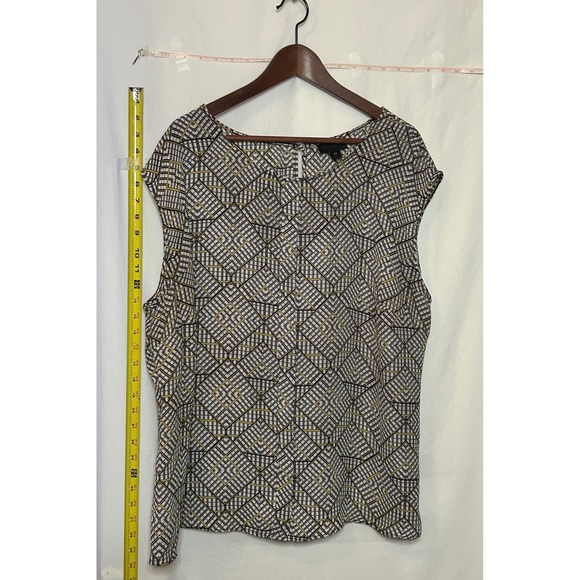 Worthington Tops - Worthington Woman Geometric Print Cap Sleeve Blouse Top 3X